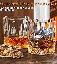 Gifts for Men Dad Husband from Wife Daughter Son, Unique Christmas Anniversary Birthday Gifts for Him, Whiskey Decanter Globe Set with 2 Glasses, Bourbon Scotch Liquor Cool Stocking Stuffers Presents