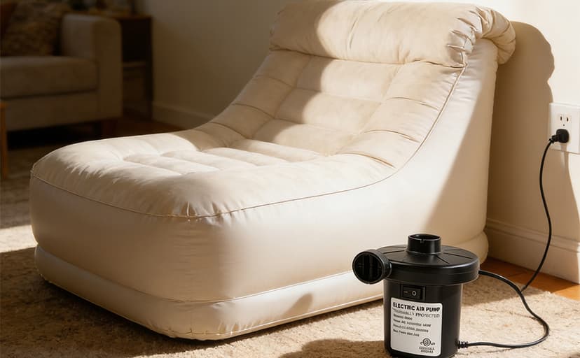 BOMPOW Electric Air Pump for Inflatables Air Mattress Pump Bed Pool Toy Raft Boat Quick Pump Black (AC Pump(130W))