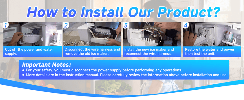 W10882923 Refrigerator Ice Maker, Compatible with Whirlpool Maytag KitchenAid, Replaces W10377151 AP6037857 W10377147 PS11769140, Stable & Efficient Ice Production