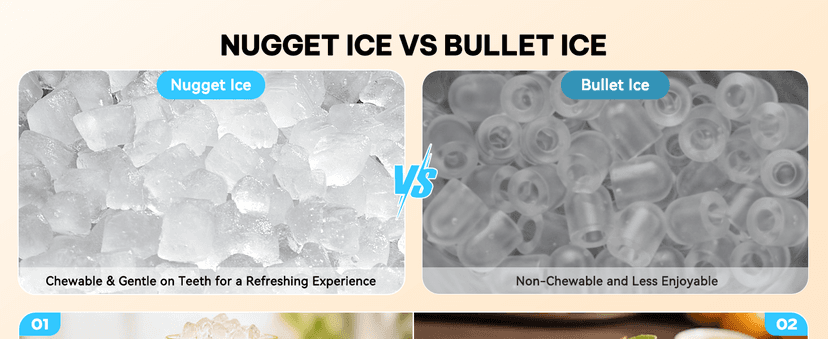 Silonn Nugget Ice Maker Countertop, Pebble Ice Makers with Crushed Soft Chewable Ice, 33lbs Per Day with Scoop, Pellet Portable Ice Machines with Auto-Cleaning for Home, Kitchen, Office, Black