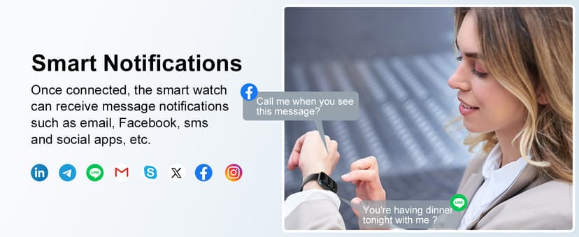 Puqo Puqo Smart Watches for Men Women, 1.95" HD Touchscreen Fitness Tracker with Bluetooth Calls, IP68 Waterproof, 120+ Sport Modes, 7-Day Battery, 24/7 Heart Rate & Sleep Monitor for Android iOS (Blue)