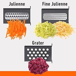 Mueller Pro-Series 10-in-1, 8 Blade Vegetable Chopper, Mandoline Slicer, Food Chopper with Container, Fruit Slicer, Kitchen Gadgets & Accessories, Home Essentials