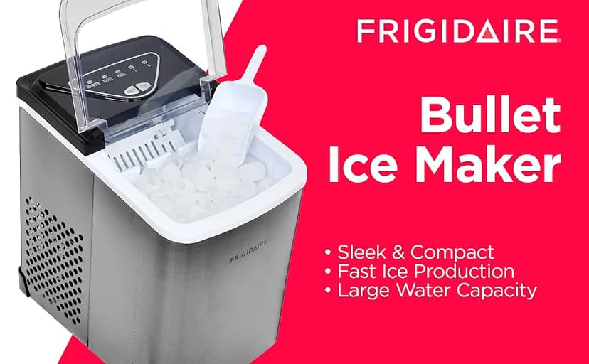 Frigidaire EFIC123-SS Counter Top Maker, Produces 26 pounds Ice per Day, Stainless Steel