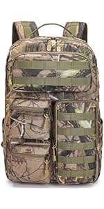 Tactical Camo Backpack for Men Women Waterproof Durable MOLLE Backpack Camping Hunting Emergency Preparedness