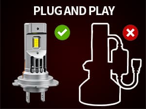 Latest 𝖧𝟩 Bulbs, 90,000LM 6500K White Super Bright, 1:1 Halogen Size, 6500K Cool White, No Adapter Required, Easy Install Non-Polarity Off Road Lights, Pack of 2