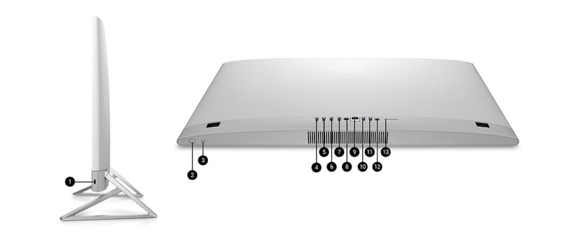 Dell 27 All-in-One Desktop ec27250-27-inch FHD (1920 x 1080) Display, Intel Core 7 Processor 150U, Intel Graphics, 16GB DDR5 RAM, 1TB SSD, Windows 11 Home, Onsite Service - White