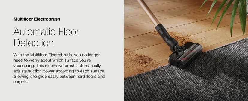 Miele Duoflex Extra Vacuum Cleaner, Cordless and Bagless Multi-Use, Multi-Floor Flexible Stick Vacuum with 2 Attachable Brushes, in Brilliant White / Space Grey