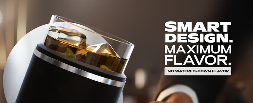 asobu Whiskey Sleeve Glass – Insulated Bourbon Tumbler with Premium Rocks Glass, BPA-Free, Double-Wall Stainless Steel, Keeps Drinks Cold Longer, 10.5oz