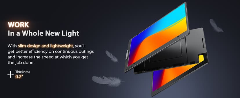 KYY 15.6" Laptop Screen Extender, 1080P FHD IPS Portable Monitor, One Cable USB-C Triple Monitor, Dual Travel Screen for 12"-17'' Laptops, 360° Rotation & Kickstand,X90D (Driver Need)