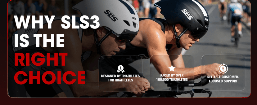 SLS3 Triathlon Helmet - Aero Bike Helmet with Removable Shield Visor Time Trial TT - Lightweight Aero Helmet Triathlon Road Cycling Helmets Men/Women - One Size 22-24 Inches