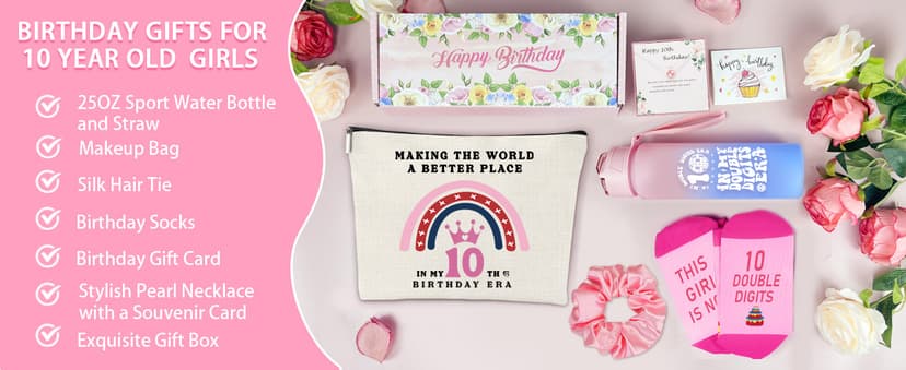 Gifts for 10 Year Old Girl, 10 Year Old Girl Birthday Gifts, 10th Birthday Gift for Girls Ideas for Daughter, Sister, Niece, Granddaughter, Popular Double Digits Birthday Gift for Teen Girls