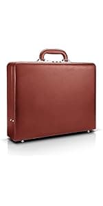 Briefcases for Men, Professional Leather Briefcase with Lock, Hard Shell Business Brief Case, Durable Executive Attache Case for Laptop Documents, Mens Hard Briefcase for Work Office Travel