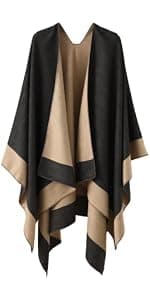 Shawl Wraps for Women, Elegant Knitted Cape Open Front Poncho Scarf Blanket Cardigan Coat for Spring, Autumn, and Winter B0B7B2BH9P