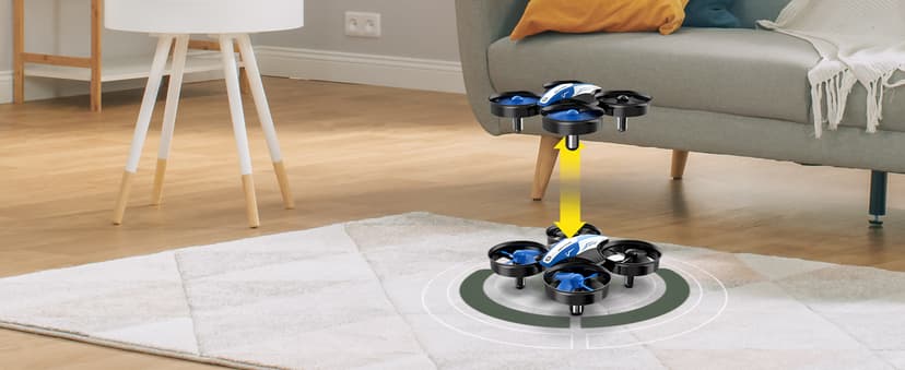 Holy Stone Mini Drone for Kids and Beginners RC Nano Quadcopter Indoor Small Helicopter Plane with Auto Hovering, 3D Flips, Headless Mode and 3 Batteries, Great Gift Toy for Boys and Girls, HS210 Blue