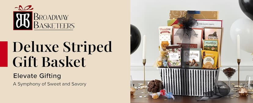 Broadway Basketeers Gift Basket Snack Gifts for Women, Men, Families, College Teacher – Delivery for Birthday, Appreciation, Thank You, Corporate, Get Well Soon Care Package