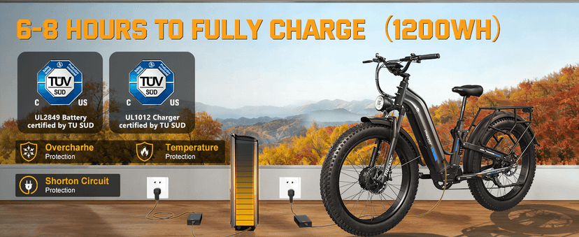 FREESKY Ranger AIR Dual Motor Electric Bike for Adults, 3500W 200NM Fast Ebike,105Miles Long Range E Bike,Full Suspension Electric Mountain Bike, 26'' Fat Tire Electric Bicycle for Man Womens Hunters