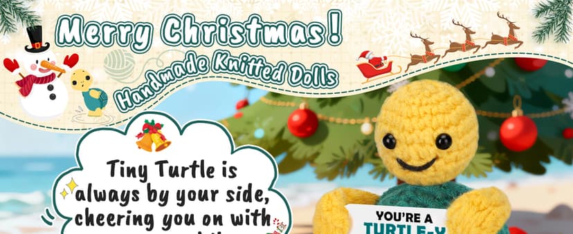 Christmas Boss Gifts, Funny White Elephant Turtle Boss Gifts for Women Men, Boss Lady Female Male from Employee Coworkers Birthday Gift for Supervisor Manager, Cute Handmade Crochet Turtle