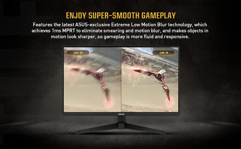 ASUS TUF Gaming 27 Inch Gaming Monitor - Full HD, 1080P, 165Hz (Supports 144Hz), 1ms, Extreme Low Motion Blur, FreeSync Premium, Shadow Boost, Eye Care, HDMI, DisplayPort, Tilt Adjustable - VG277Q1A