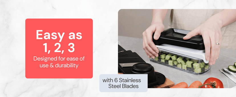 Multi-Blade Veggie Slicer, 5-Cup Container Food Chopper, Julienne Grater Dicer, Dishwasher Safe Kitchen Gadgets & Essentials Fullstar Pro Core Vegetable Chopper & Mandoline Slicer, 6-in-1 Kitchen Tool B0BHSXFTGH