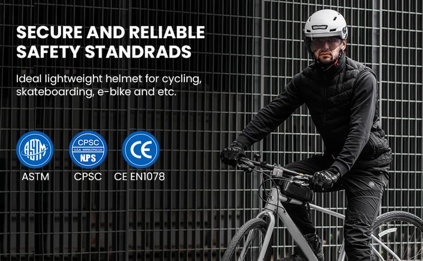 ILM Adult Bike Helmet with USB Rechargeable LED Front and Back Light Mountain&Road Bicycle Helmets for Men Women Removable Goggle Cycling Helmet E3-10L