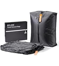 Classic Series Vacuum Bags for Travel Luggage with Wireless Pump, Compression Bags for Carry On Suitcases and Backpack, Vacuum Seal Packing cube for Cloth Packing (2PC + PUMP)