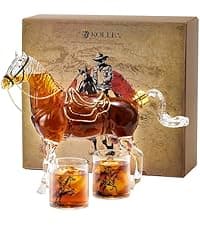 Kollea Birthday Gifts for Men Dad, Galaxy Spaceship Whiskey Decanter Sets for Men, Spacecraft Limited Edition, 2 Funny Shot Glasses, Unique Guys Brother Gift Idea, Liquor Decanter for Bar, Anniversary