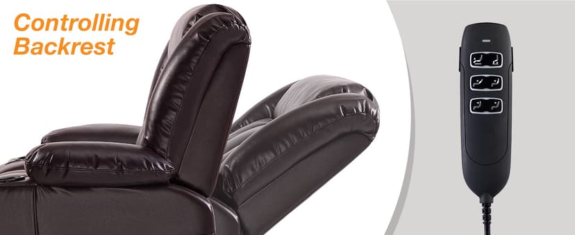 Triple Motor Large Power Lift Recliner Chair for Elderly with Heat and Massage, Lay Flat Lift Chairs for Seniors Infinite Position, Extended Footrest, USB Ports (Dark Brown)