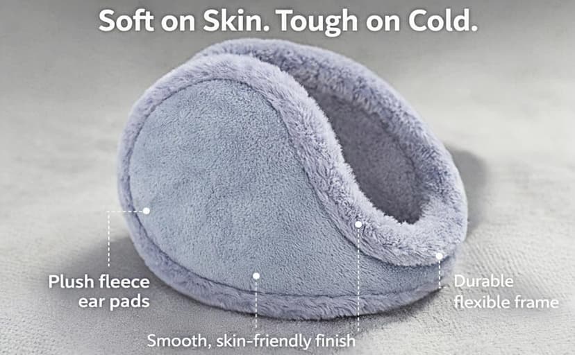 oliwex Ear Muffs for Winter, Behind-the-Head Ear Warmers, Lightweight Windproof for Men Women Running Commuting Outdoor