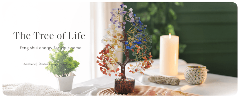 YATSKIA Chakra Crystal Tree - Handmade Healing Crystal Trees with 7 Chakra Stones - Decorative Tree of Life for Meditation, Feng Shui, and Home Decor - Unique Birthday Gifts for Women