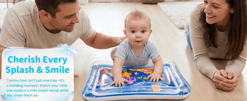 Tummy Time Water Mat丨Inflatable Tummy Time Water Play Mat for Babies, Infants and Toddlers 3 to 12 Months Promote Development Toys Baby Gifts