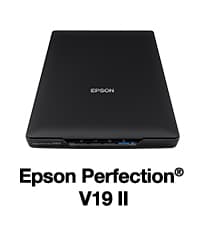 Epson - Perfection V39 II - Color Photo and Document Flatbed Scanner - 4800 dpi Optical Resolution - High-Rise, Removable Lid - Scan to Cloud - USB Power - Image Scanning - Black