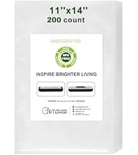 MEGAWISE 2025 Powerful Vacuum Sealer Machine | Compact Design | One-Touch Automatic | Seal in 10-20 Seconds | Dry, Moist, Wet, and Cold Modes | With 10 Vacuum Bags & Built-in Cutter (Grey)