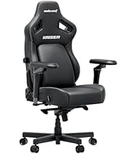 Anda Seat Kaiser 4 XL Gaming Chairs for Adults - Ergonomic Gray Fabric Gaming Chairs with 6DArmrest, Comfortable Office Seat with Lumbar Support, Heavy Duty Wide Gamer Seat