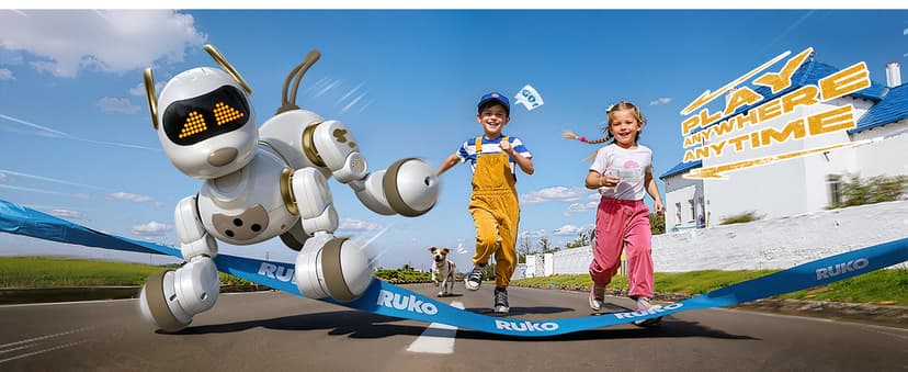Programmable Robot Toy, 2.4GHz Remote & Gesture Control, Touch Sensor, with Realistic Barks, Birthday Gift for Kids Age 3+ Ruko 18011 Smart Robot Dog, Interactive Puppy Pet with 30 LED Expressions B0FLXCXPHD