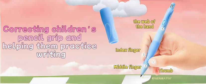 Handwriting thick mechanical pencils with grip: 2.0MM HB Pencil for kids with 14 leads (6 pack)