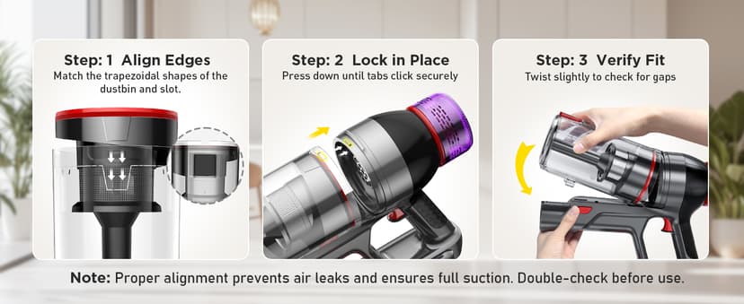 Cuzmok Cordless Stick Vacuum Cleaner - 550W Powerful Cordless Vacuum with HEPA Filter, Up to 50min Runtime & Tangle-Free Lightweight & Detachable Battery for Pet Hair Carpet Hardwood Floor Cleaning