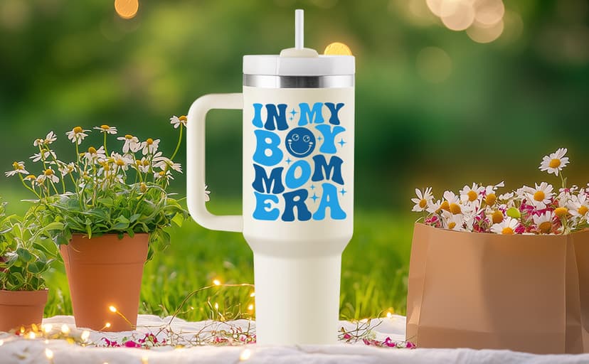New Mom Gift for Boy Mama, Pregnant Mom, Expecting Mommy, First Time Mom - 40oz Travel Cup Insulated Tumbler with Lid & Straw ROSTANTEN Boy Mom Gifts for New Mom - First Mothers Day Gifts for New Mom B0F1N91JS7