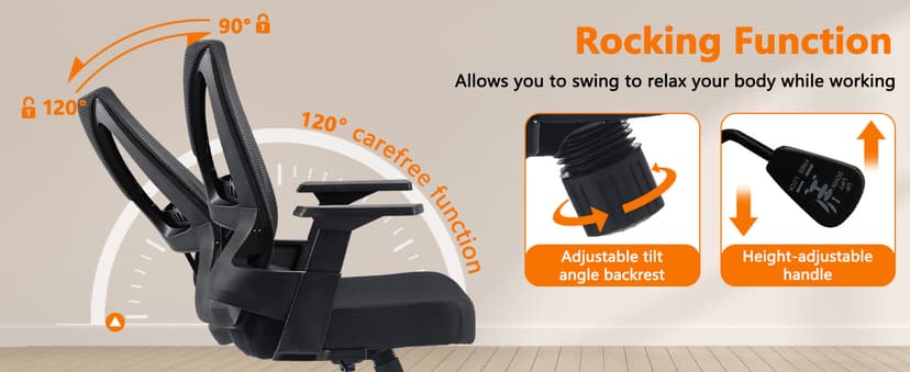 CLATINA 500lbs Big and Tall Office Chair Heavy Duty Mesh Ergonomic Computer Chairs with Adjustable Lumbar Support and Wide Comfy Seat for Home Office Conference Heavy People, Black, 4 Pack