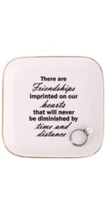 Scwhousi Ring Dish Jewelry Tray for Friend Mom Sister Maid of Honor,Birthday Mother's Day Christmas Gifts