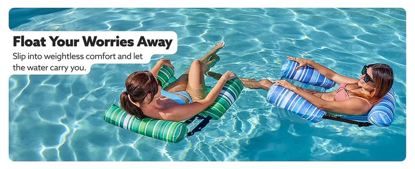 SLOOSH Inflatable Pool Floats Adult,2 Packs Floating Lounge Chairs,Blow up Pool Noodles for Adult Heavy Duty,Floating Chair for Party Summer Water Beach Lake Fun