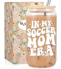 Fairy's Gift New Mom 16 oz Glass Cup with Lid Straw, Funny New Mom Gifts for Women, Christmas Birthday, Postpartum, Pregnancy Gifts for Expecting Mommy, Pregnant Women, Mother to Be, First Time Mommy