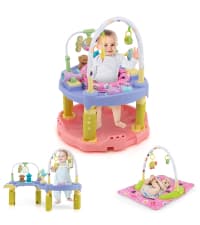 BABY JOY 6-in-1 Baby Activity Center, Baby Jumper & Interactive Play Table with 360° Rotating Seat, Detachable Toys & Music, Montessori-Inspired Design, Activity Center for Infant Toddlers 6-36 Months