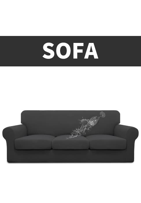 Easy-Going Stretch Chair Sofa Slipcover 1-Piece Couch Sofa Cover Furniture Protector Soft with Elastic Bottom for Kids, Pet. Spandex Jacquard Fabric Small Checks (Chair, Dark Gray)