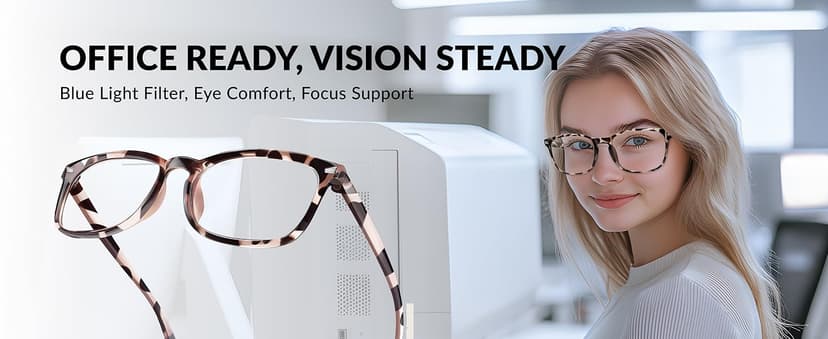 WINTOO Blue Light Glasses for Woman Men | 99% Blue Light Blocking Glasses for Computer Gaming TV Phone Screen Square Frame | Anti Eyestrain & UV Glare Protection - 5 Pair