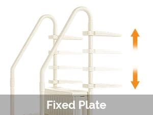 VINGLI Pool Ladder Heavy-Duty Safety Step for Above Ground Pools Stair Entry System with Handrails, Beige and Grey (Beige &Gray, 4 Steps)