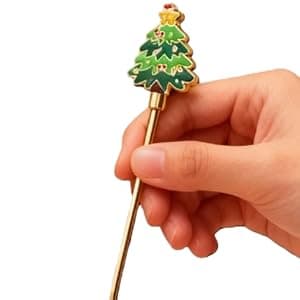 Christmas Teaspoon Gift Set of 4 |Premium 5.6 Inch Stainless Steel Small Spoon | Coffee Spoons for Dessert & Tea | Christmas Decorations Indoor & Kitchen Decor | Hostess Gifts