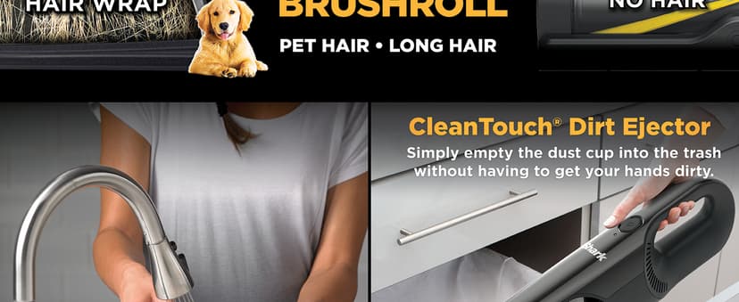 Shark UltraCyclone Pet Pro Plus Cordless Hand Vacuum, Powerful Suction, Handheld Vacuum for Car & Home, Pet Power Brush, Crevice Tool, Scrubbing Brush, XL Dust Cup, Black, CH951