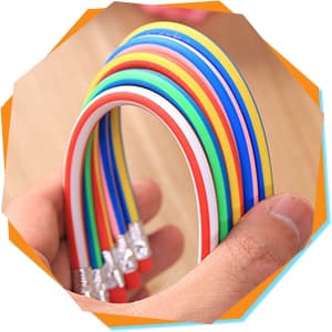 OJYUDD Flexible Bendy Pencil,35 PCS Flexible Soft Pencil Colorful Stripe Soft Pencils with Eraser as Gift for Students or Children B07GVDPM1D