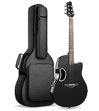 CAHAYA Acoustic Guitar Beginner Set - 41" Full Size Spruce Top Mahogany Body with Okoume Neck Rosewood Fingerboard, GA Cutaway Design, Balanced Rich Tone with Gig Bag, Strap, Capo, Strings & Picks