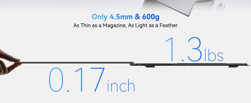 Blackview Laptop Screen Extender, 1.3lbs Ultra-Light & 0.17" Ultra-Slim, 14" FHD 1080P IPS Portable Laptop Monitor Extender, Travel Dual Monitor for 13-17",Plug & Play for Windows/Mac/Android/Switch